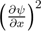 \left(\frac{\partial \psi}{\partial x}\right)^2
