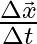 \frac{\Delta \vec{x}}{\Delta t}